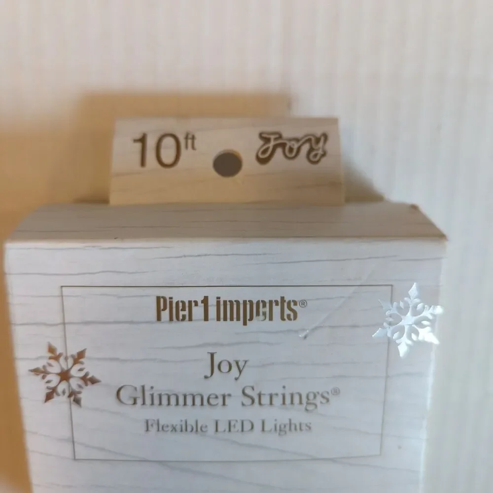 Pier 1 Imports Joy Glimmer Flexible String LED Lights 10ft 50 Lights